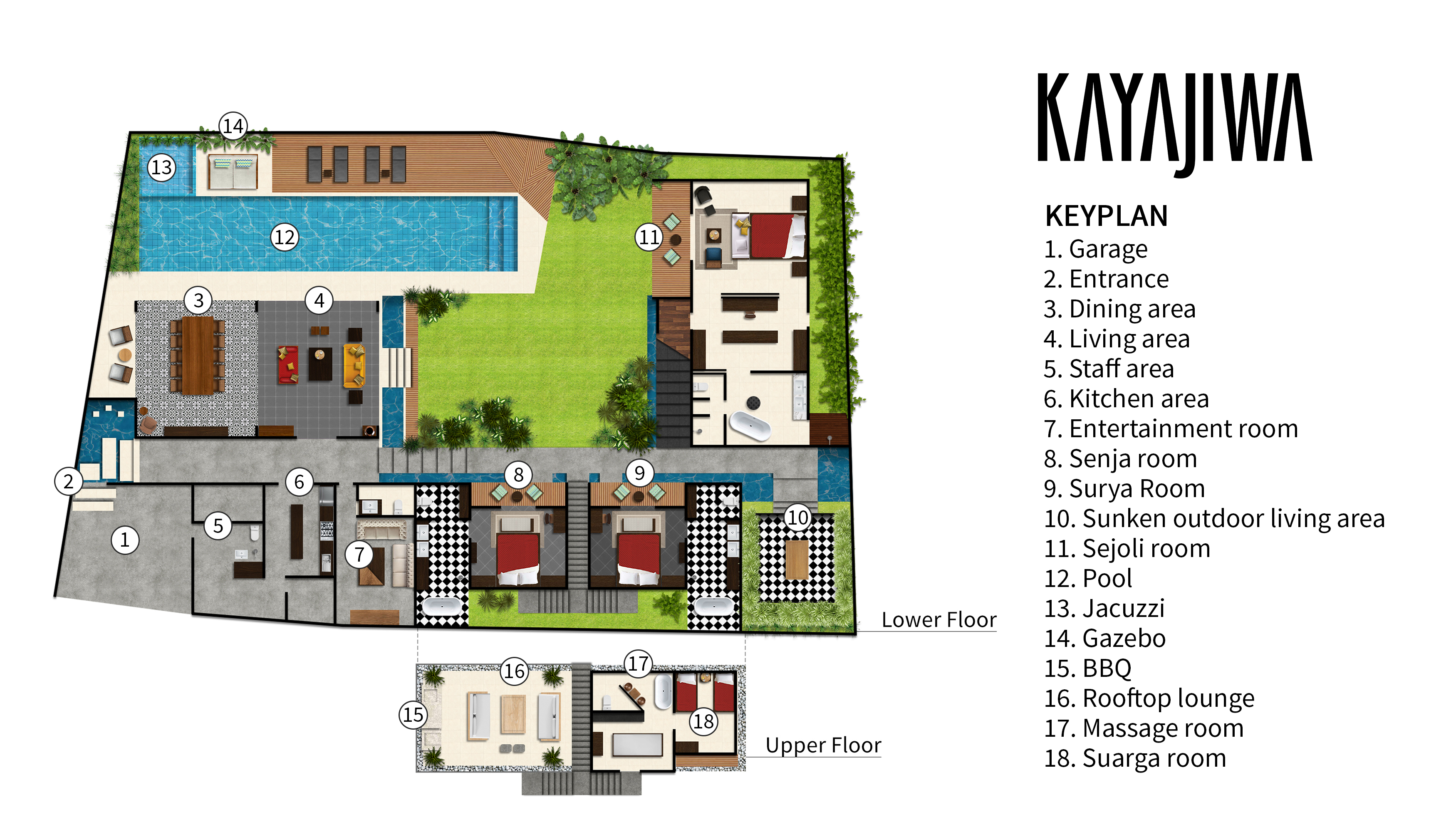 Villa Kayajiwa Floorplan